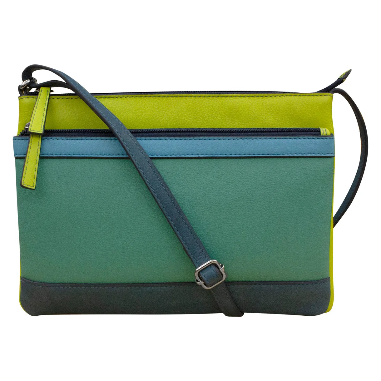 ili New York - DOUBLE ZIP CROSSBODY BAG - 6028 - Serenity Multi