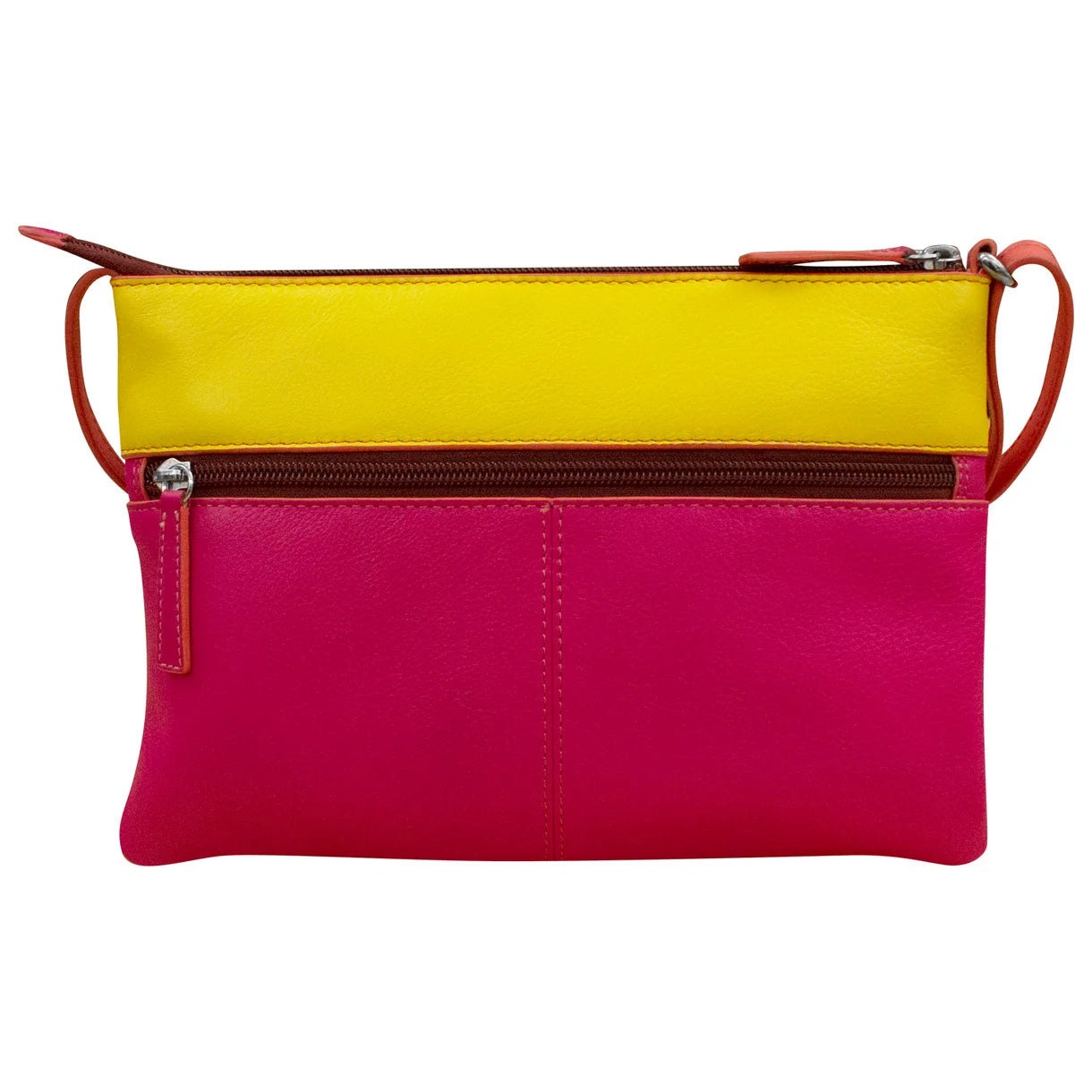 ili New York - DOUBLE ZIP CROSSBODY BAG - 6028 - Sunset Multi
