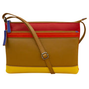 ili New York - DOUBLE ZIP CROSSBODY BAG - 6028 - Rainbow Multi