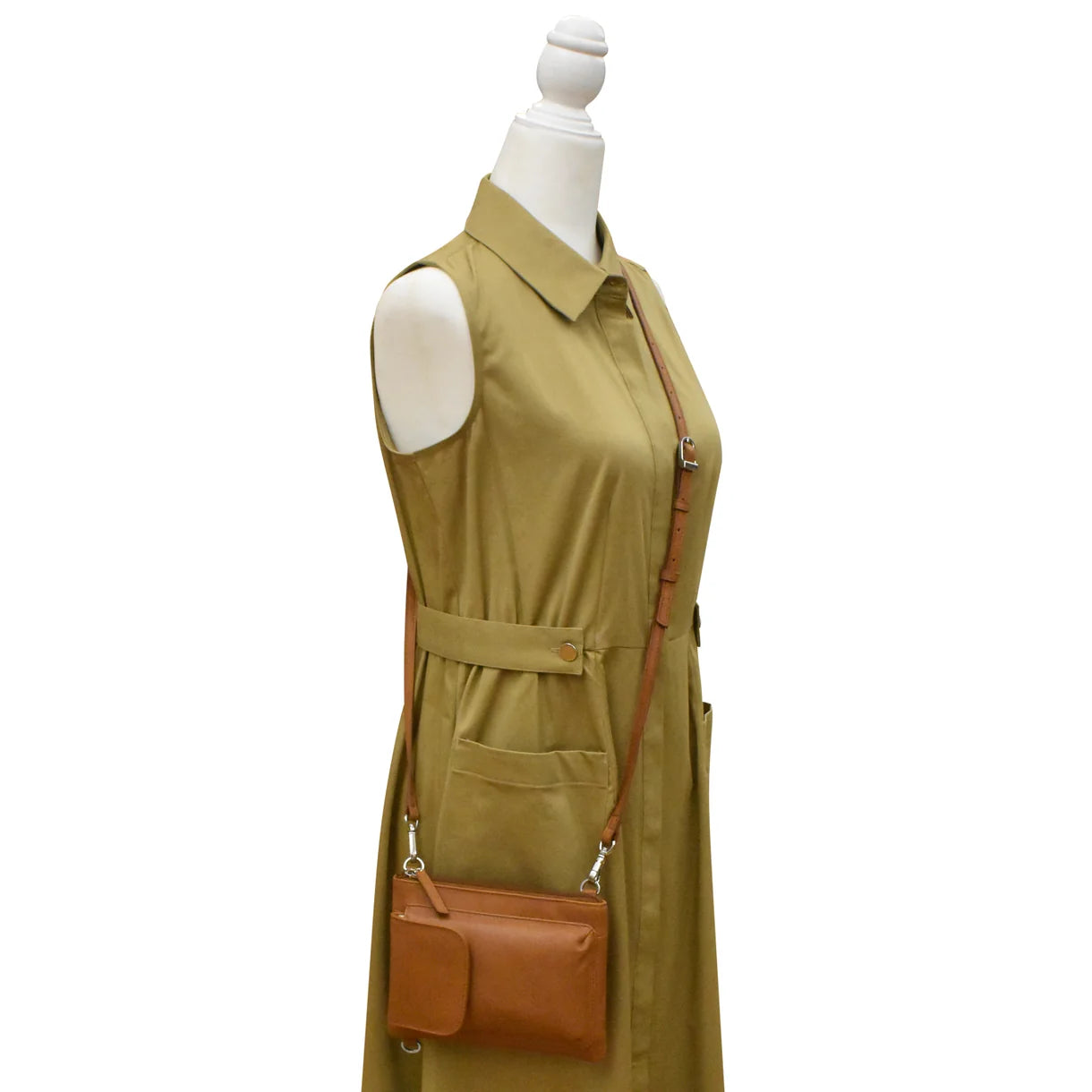 ili New York - TWO-WAY PHONE BAG - 6040 - Antique Saddle