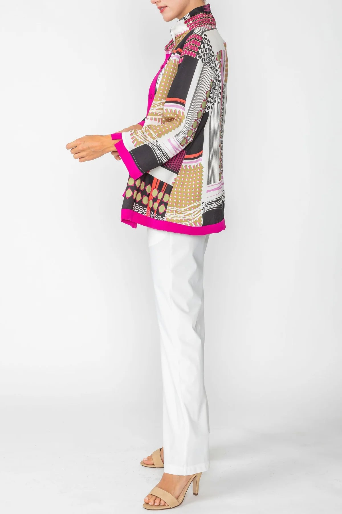 IC COLLECTION Blouse- 6042B- FUCHSIA