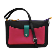 ili New York - ADJUSTABLE CROSSBODY PHONE BAG - 6046 - Black Brights