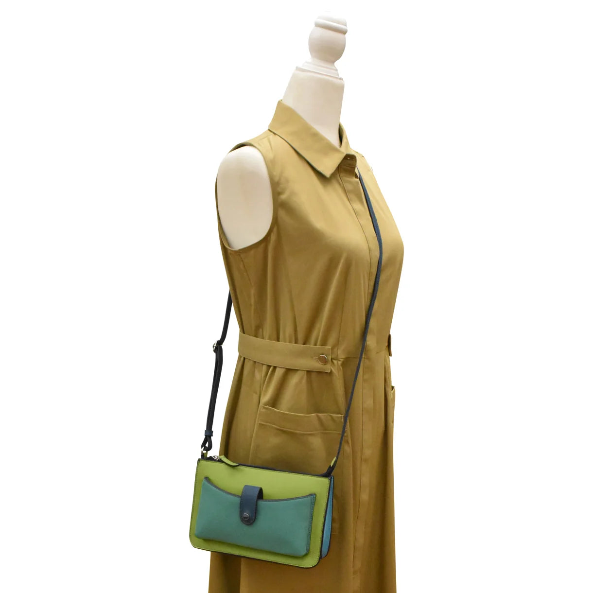 ili New York - ADJUSTABLE CROSSBODY FRONT POCKET PHONE BAG - 6046 - Serenity Multi