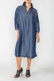 IC COLLECTION Dress- 6047D- DENIM