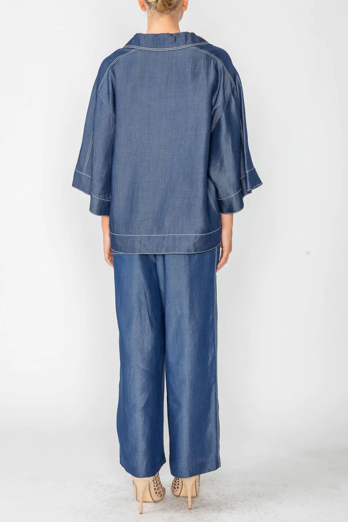 IC COLLECTION Top- 6061T- DENIM