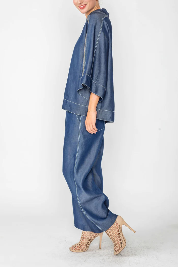 IC COLLECTION Top- 6061T- DENIM