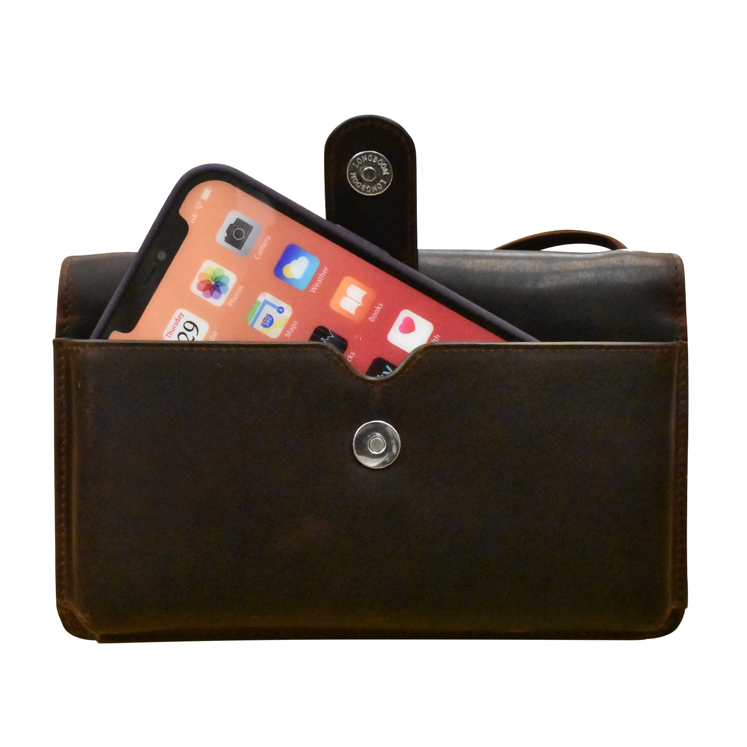 ili New York - FLAP PHONE BAG ORGANIZER - 6062 - Chocolate