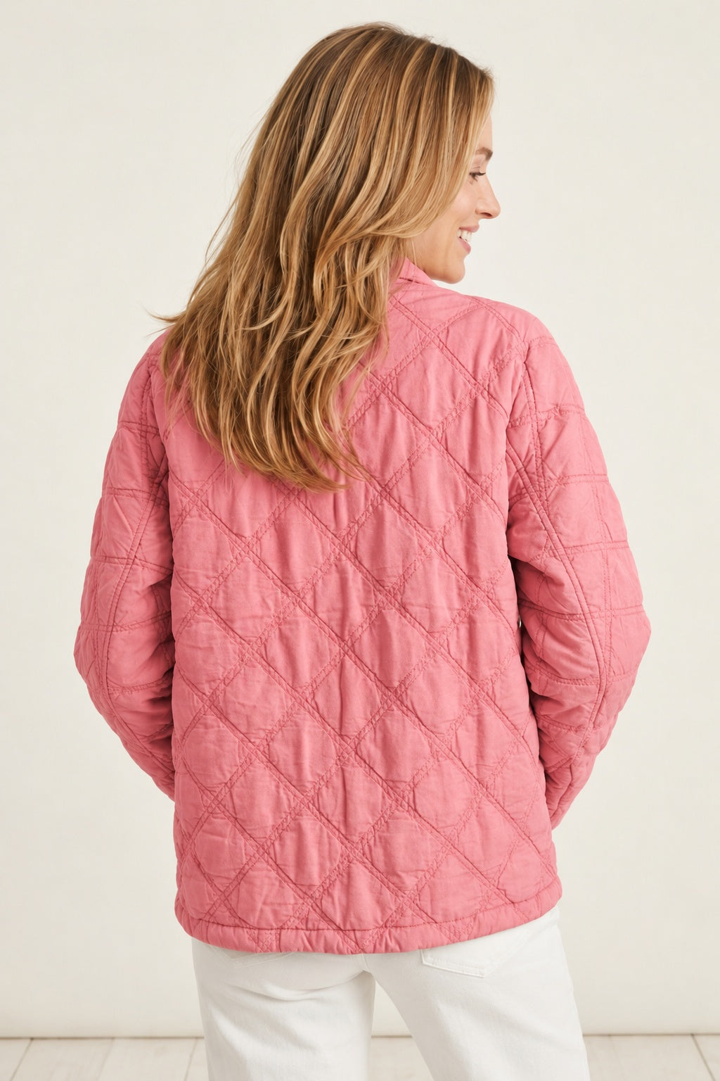 Habitat Washed Quilt Cotton Kimono Jacket - 60719 - FLAMINGO
