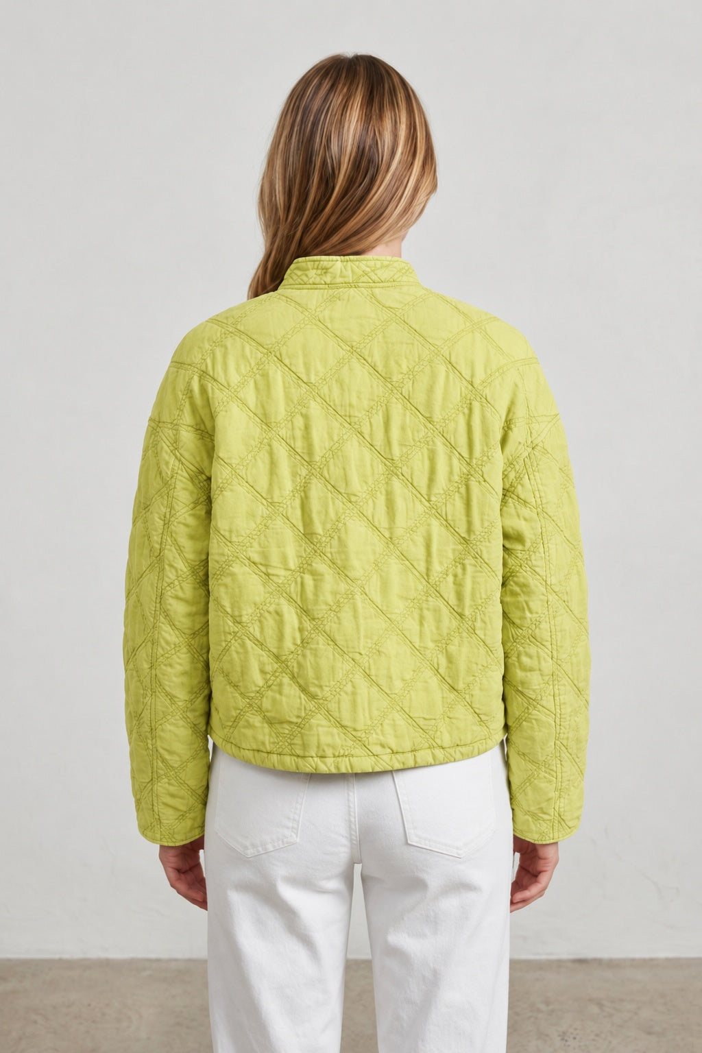 Habitat Washed Quilt Cotton Clipper Jacket - 60730 - AGAVE