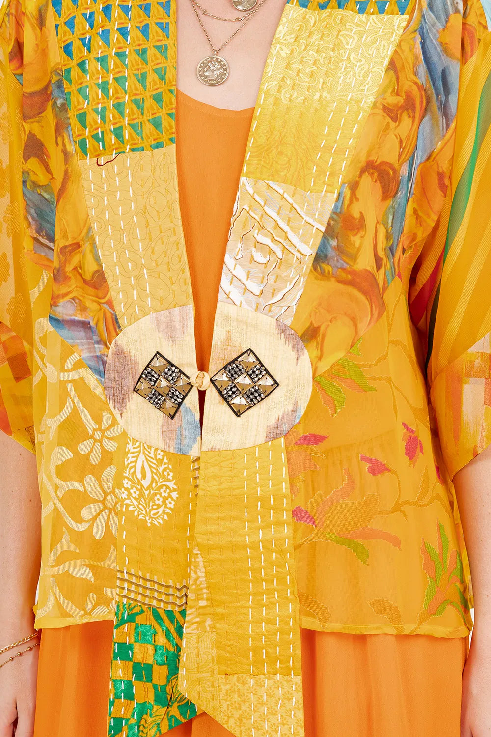 Sterling Style Frog Closure Jacket - 6078J PINEAPPLE