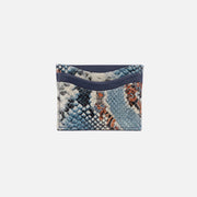 HOBO - Max Card Case - BLUE TEMPEST IN MIXED LEATHERS