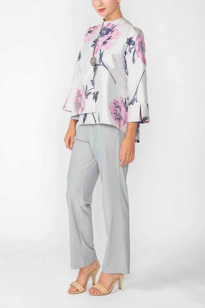 IC COLLECTION Jacket- 6096J- NAVY & PINK