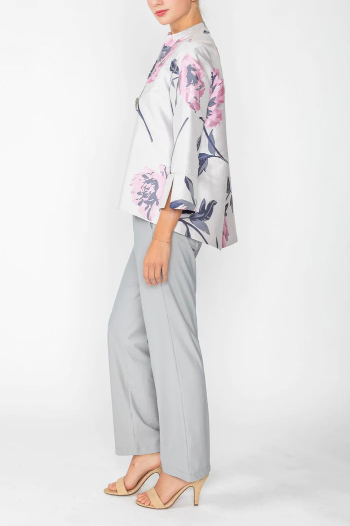 IC COLLECTION Jacket- 6096J- NAVY & PINK
