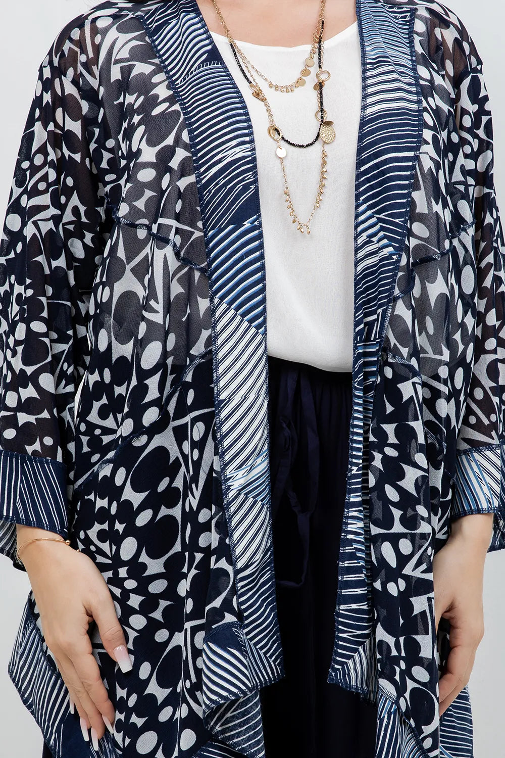 Sterling Style Short Butterfly Jacket - 6110SBJ Navy/White