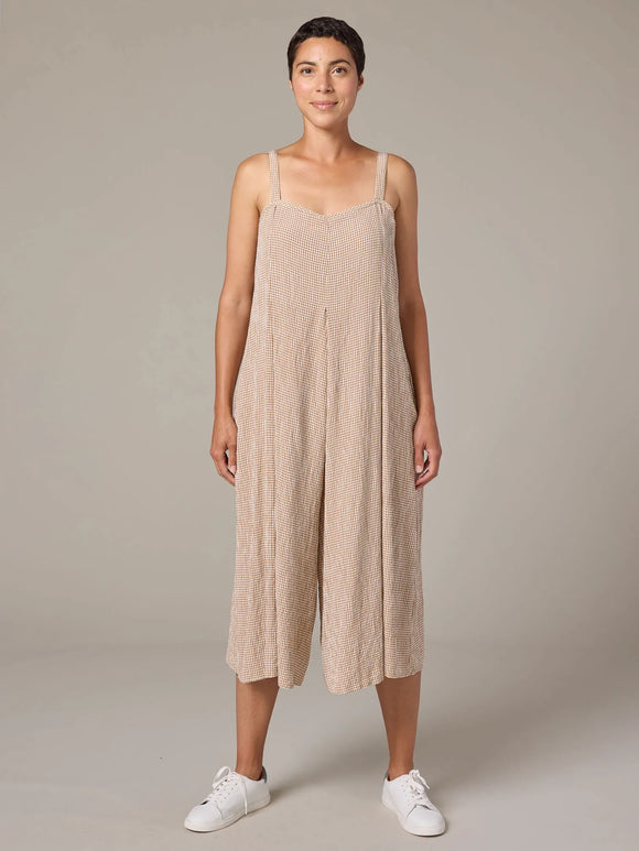 CUT LOOSE Crinkle Check Crop Jumpsuit - 6122083