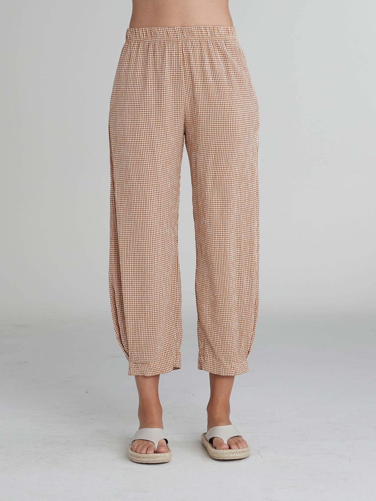 CUT LOOSE - Crinkle Check Side Pleat Pant - 6122205