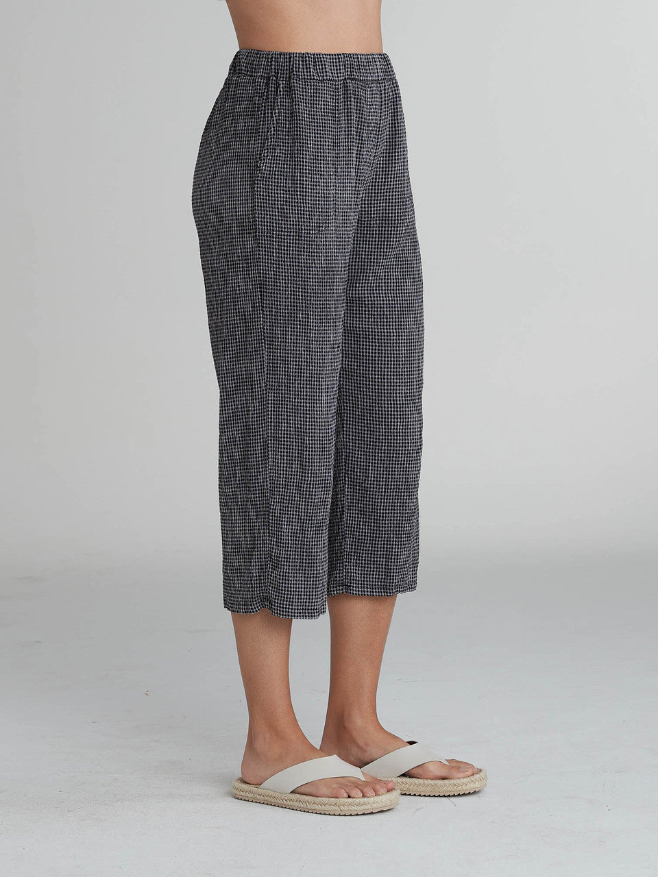 CUT LOOSE - Crinkle Check Easy Crop - 6122349
