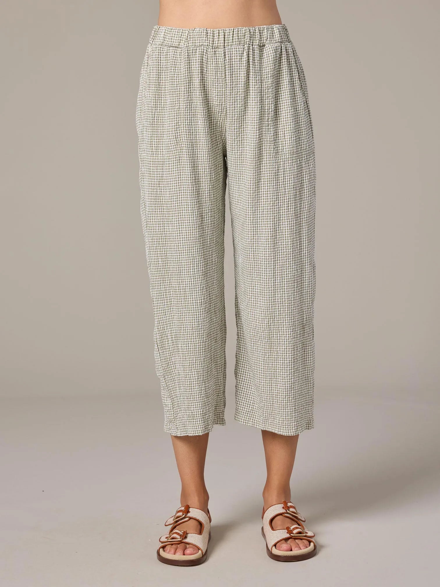 CUT LOOSE Crinkle Check Easy Crop - 6122349