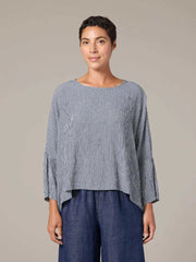 CUT LOOSE Crinkle Check Crop Top - 6126511
