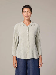 CUT LOOSE Crinkle Check Crop Easy Shirt - 6126986