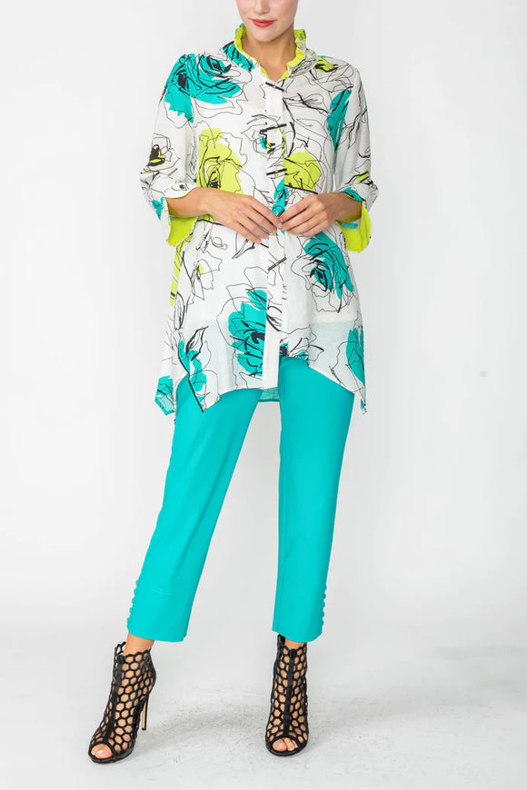 IC COLLECTION Top- 6126T- TURQUOISE