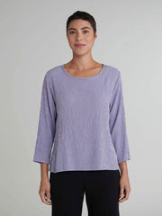 CUT LOOSE - Crinkle Check Split Back Top - 6127965