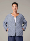 CUT LOOSE Crinkle Check Quilt Bomber Jacket - 6138189