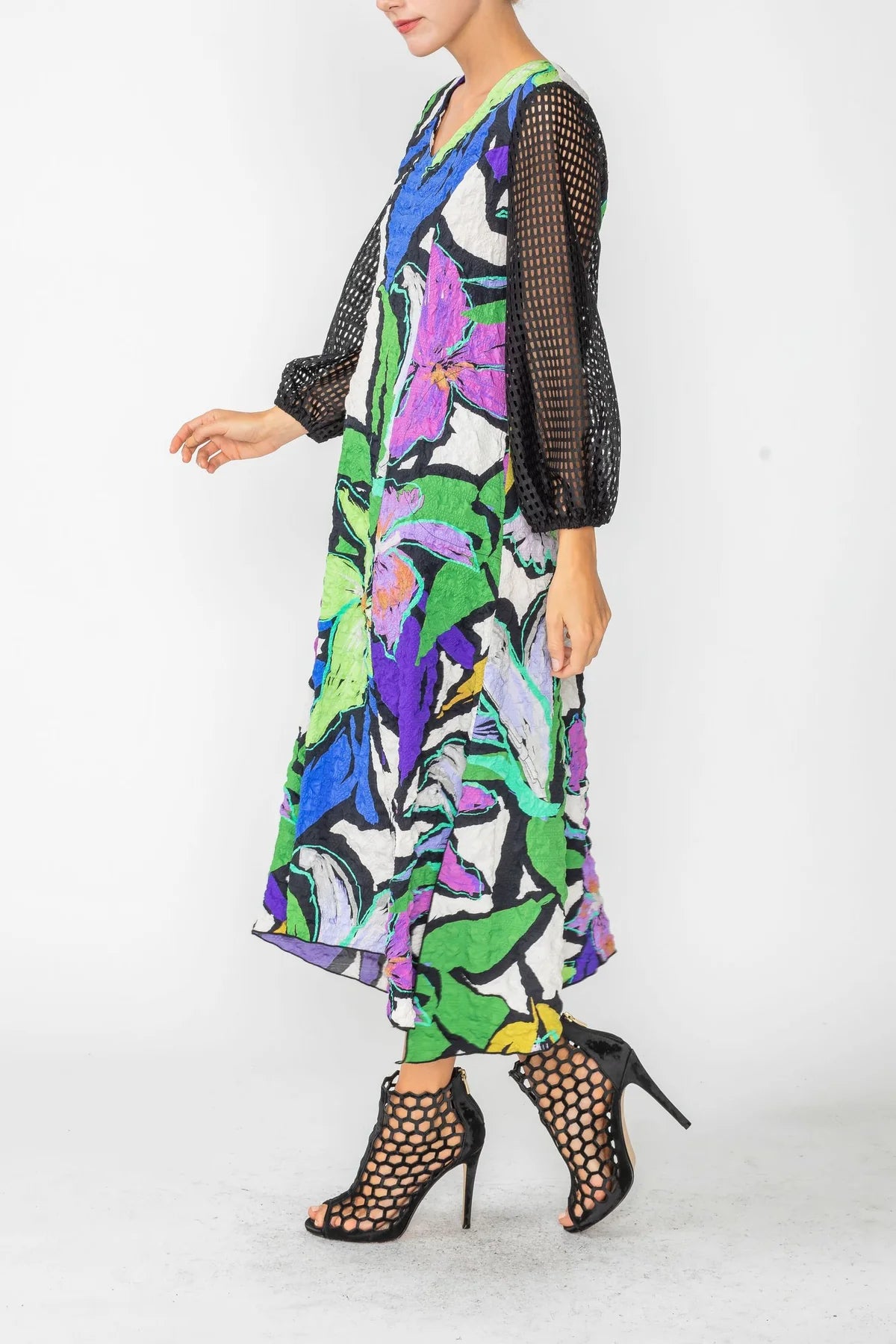 IC COLLECTION Dress- 6143D- MULTI