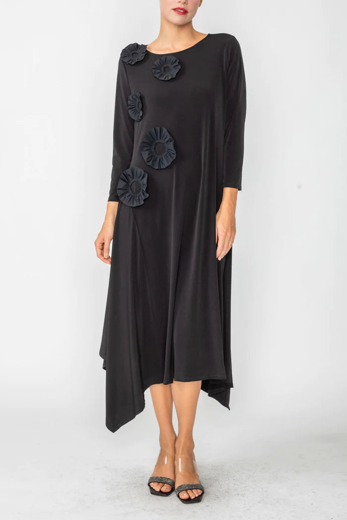 IC COLLECTION Dress- 6153D- BLACK
