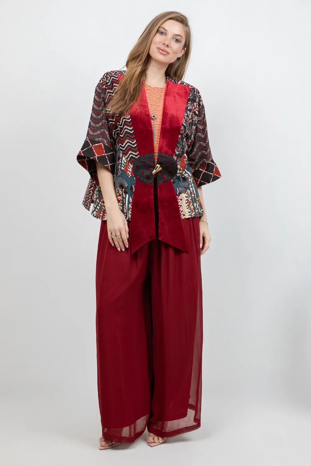 Sterling Style Frog Closure Jacket - 6183J Cherry