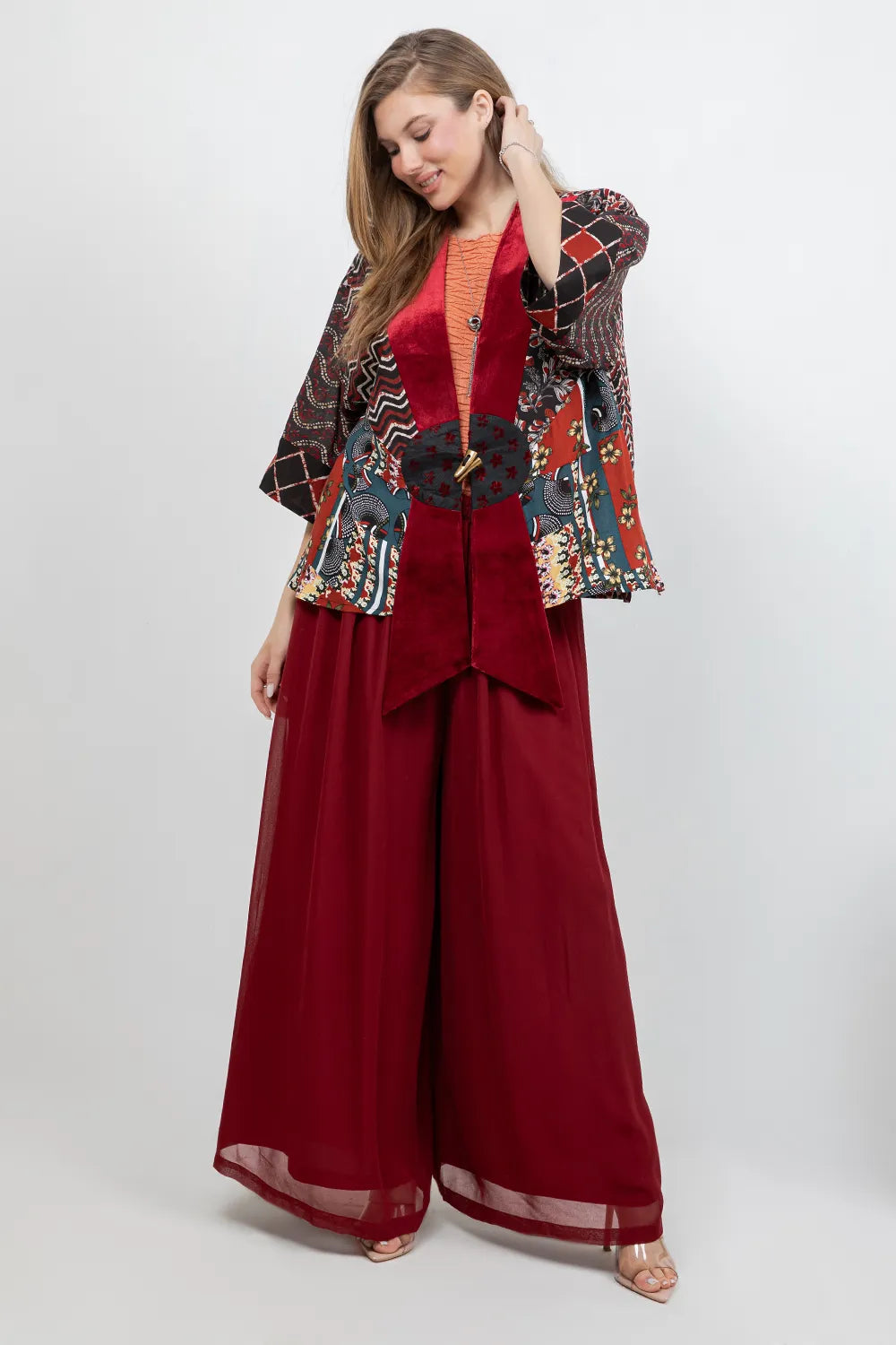 Sterling Style Frog Closure Jacket - 6183J Cherry