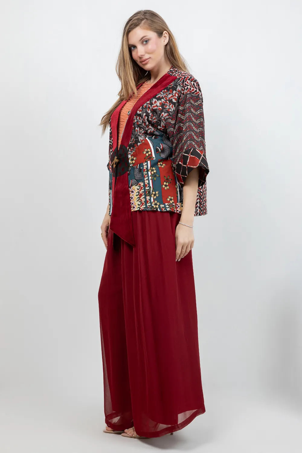 Sterling Style Frog Closure Jacket - 6183J Cherry