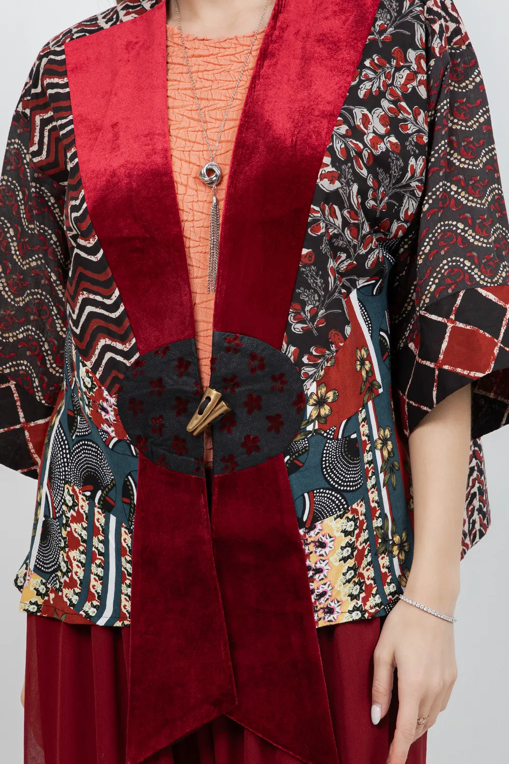 Sterling Style Frog Closure Jacket - 6183J Cherry
