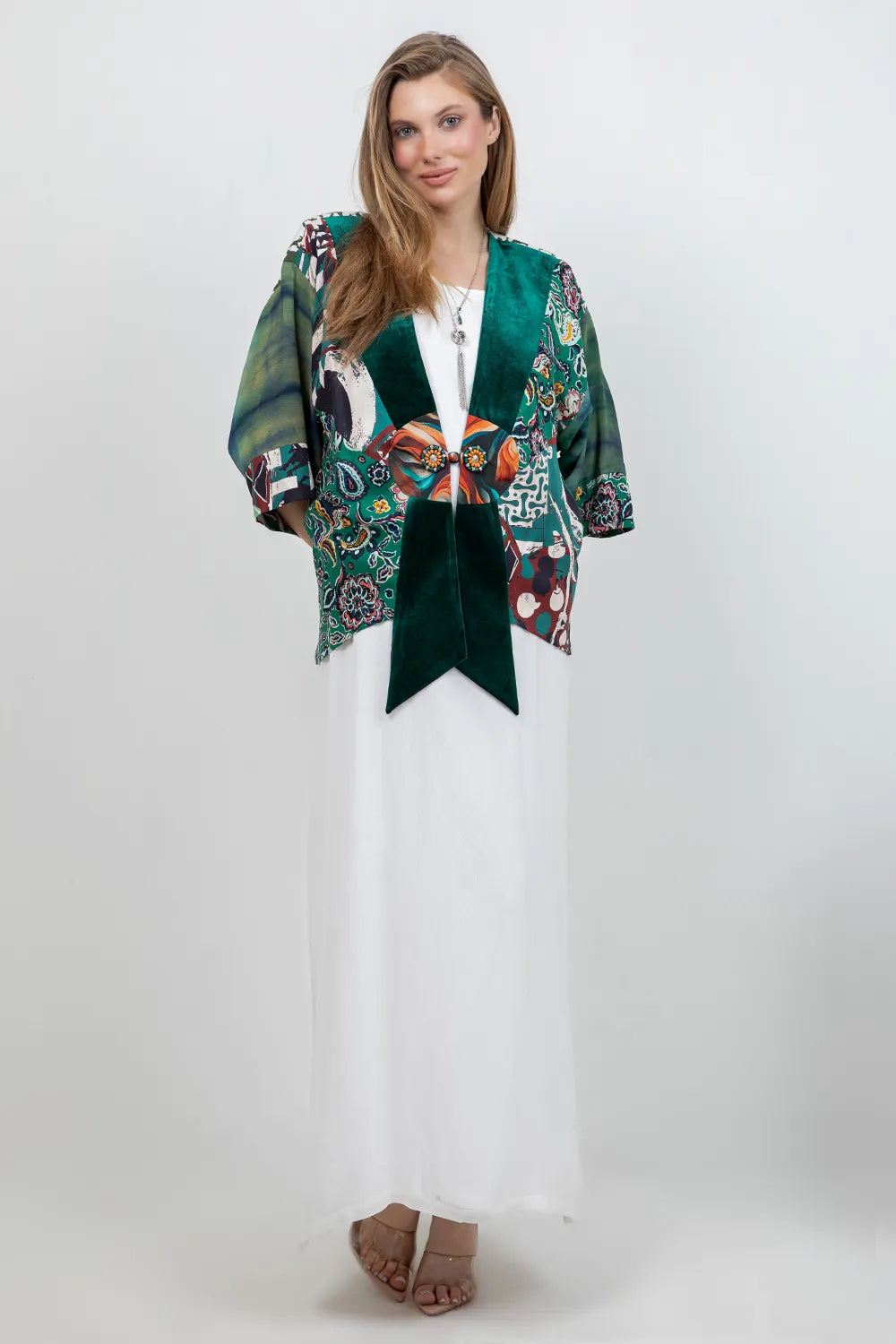 Sterling Style Frog Closure Jacket - 6188J Emerald
