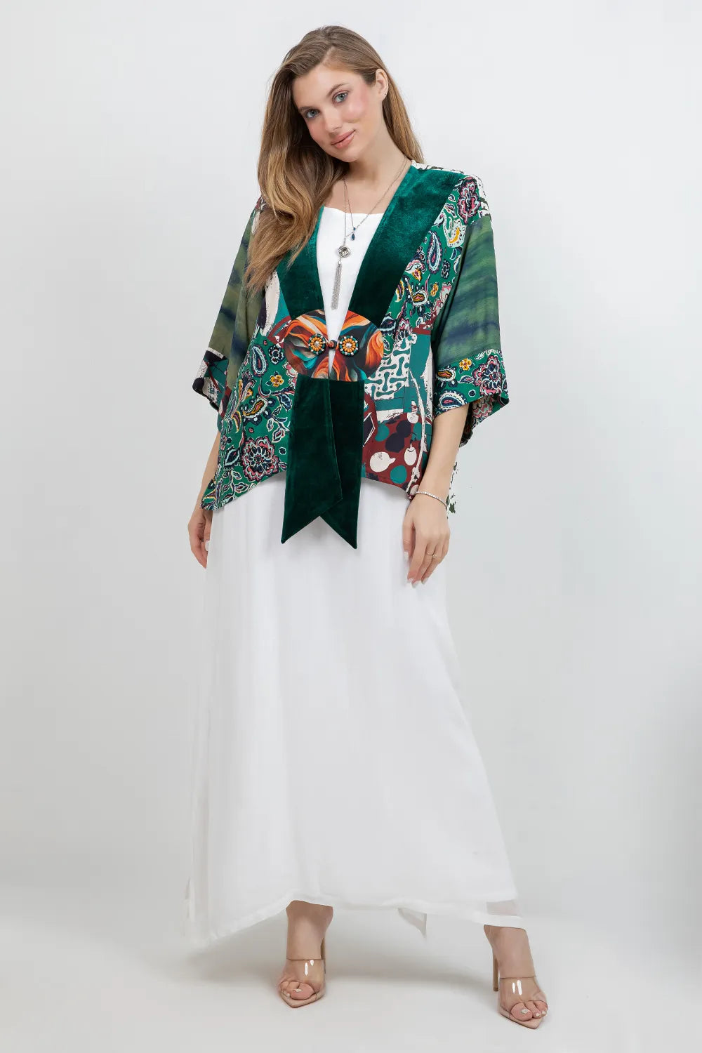 Sterling Style Frog Closure Jacket - 6188J Emerald