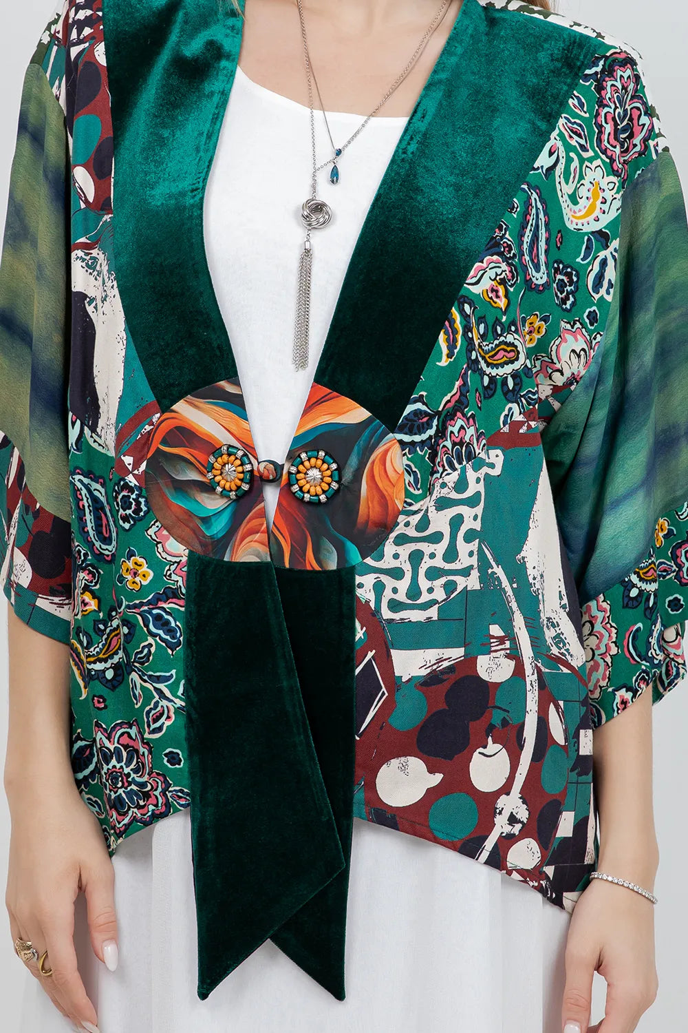 Sterling Style Frog Closure Jacket - 6188J Emerald