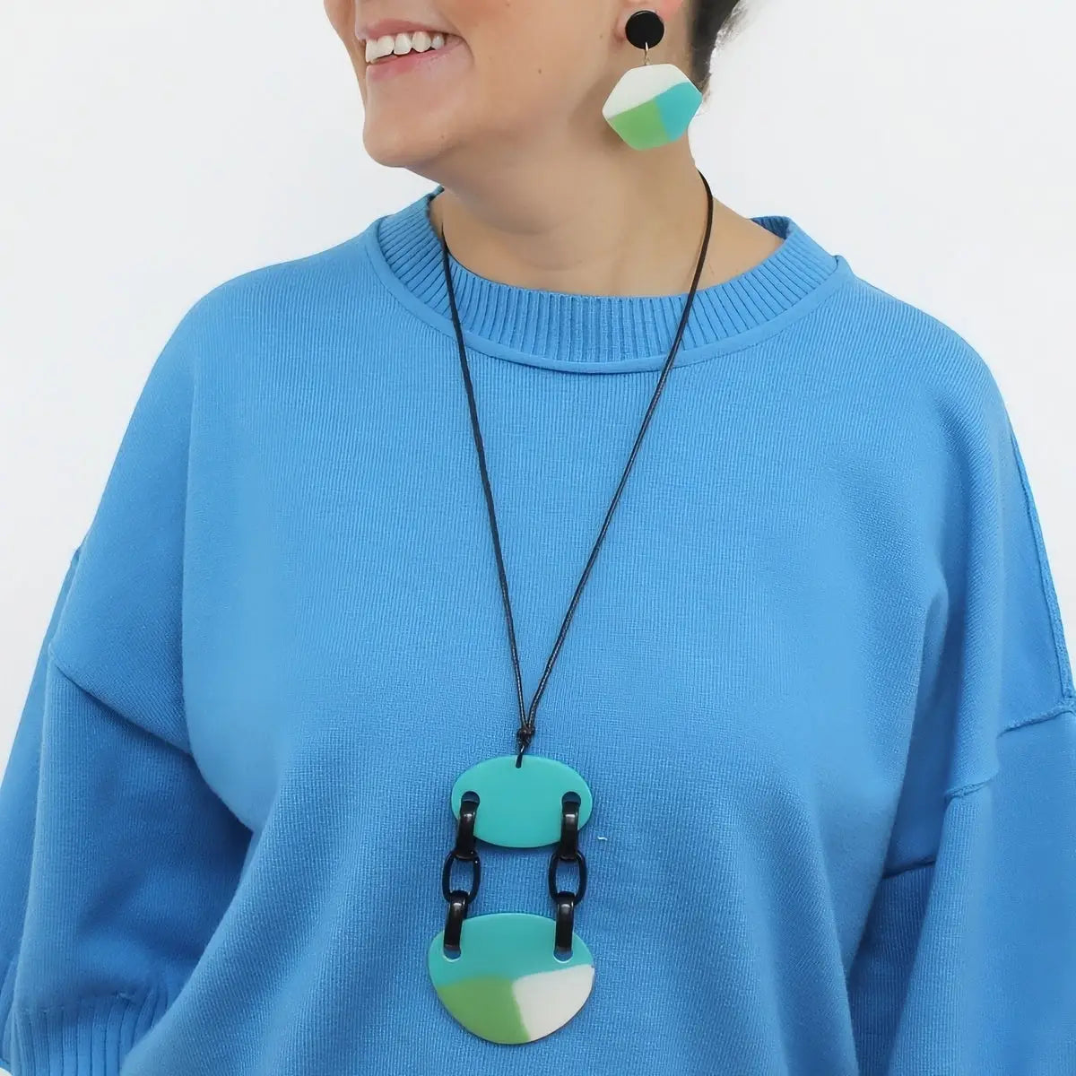 SYLCA Coastal Cora Link Pendant Necklace