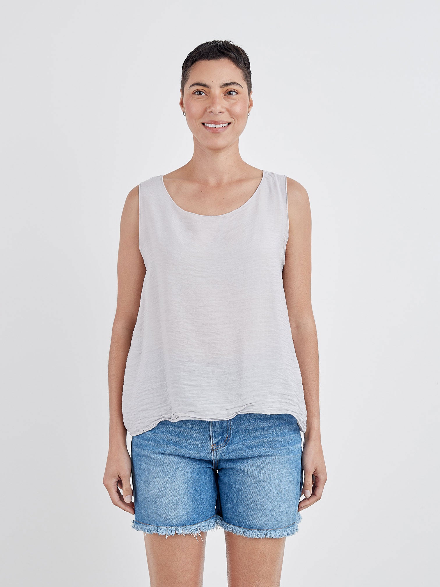 CUT LOOSE - Rayon Parachute Layering Tank - 6215607