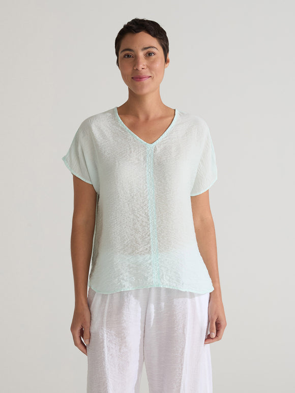 CUT LOOSE - Rayon Parachute V-Neck Popover - 6216241