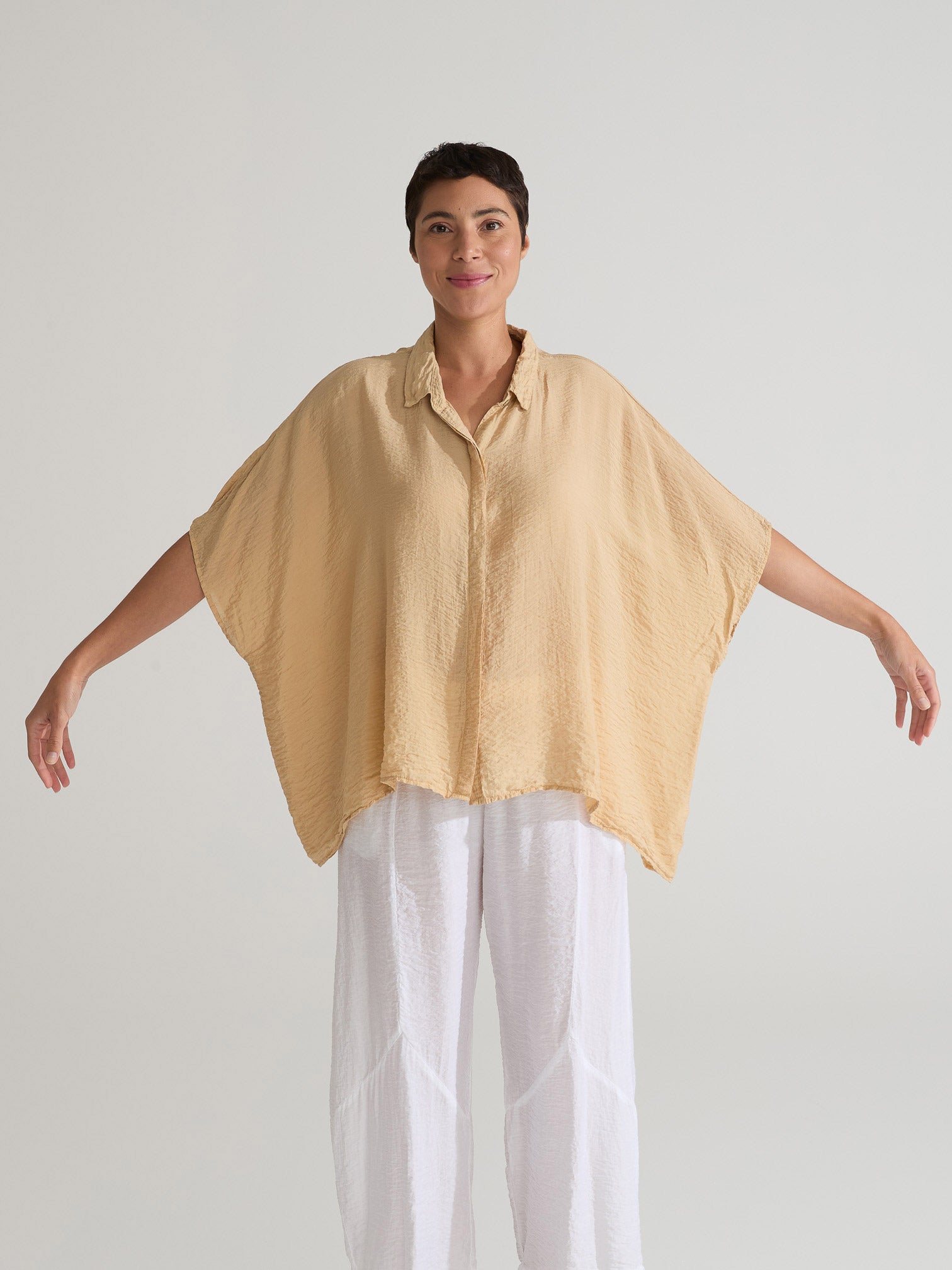 CUT LOOSE - Rayon Parachute O/S Oversized Shirt - 6216344