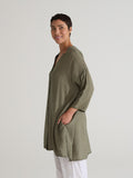 CUT LOOSE - Rayon Parachute Tunic Shirt - 6216353