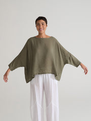 CUT LOOSE - Rayon Parachute O/S Crop Top - 6216511