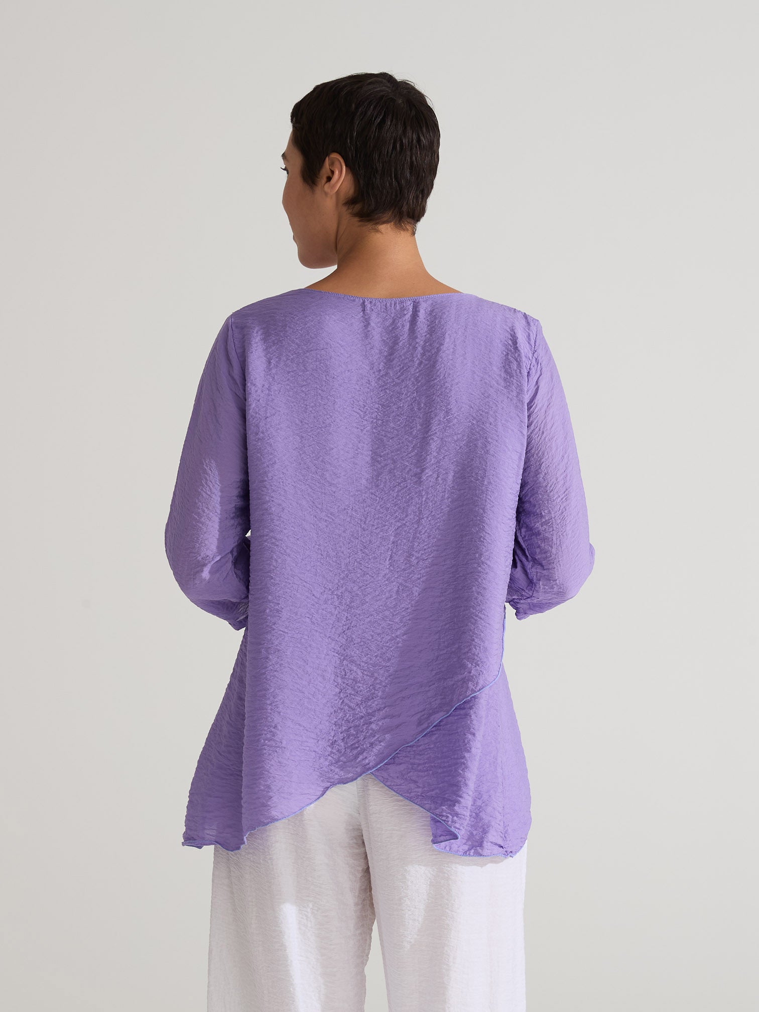CUT LOOSE - Rayon Parachute Double Layer V-Neck - 6216823