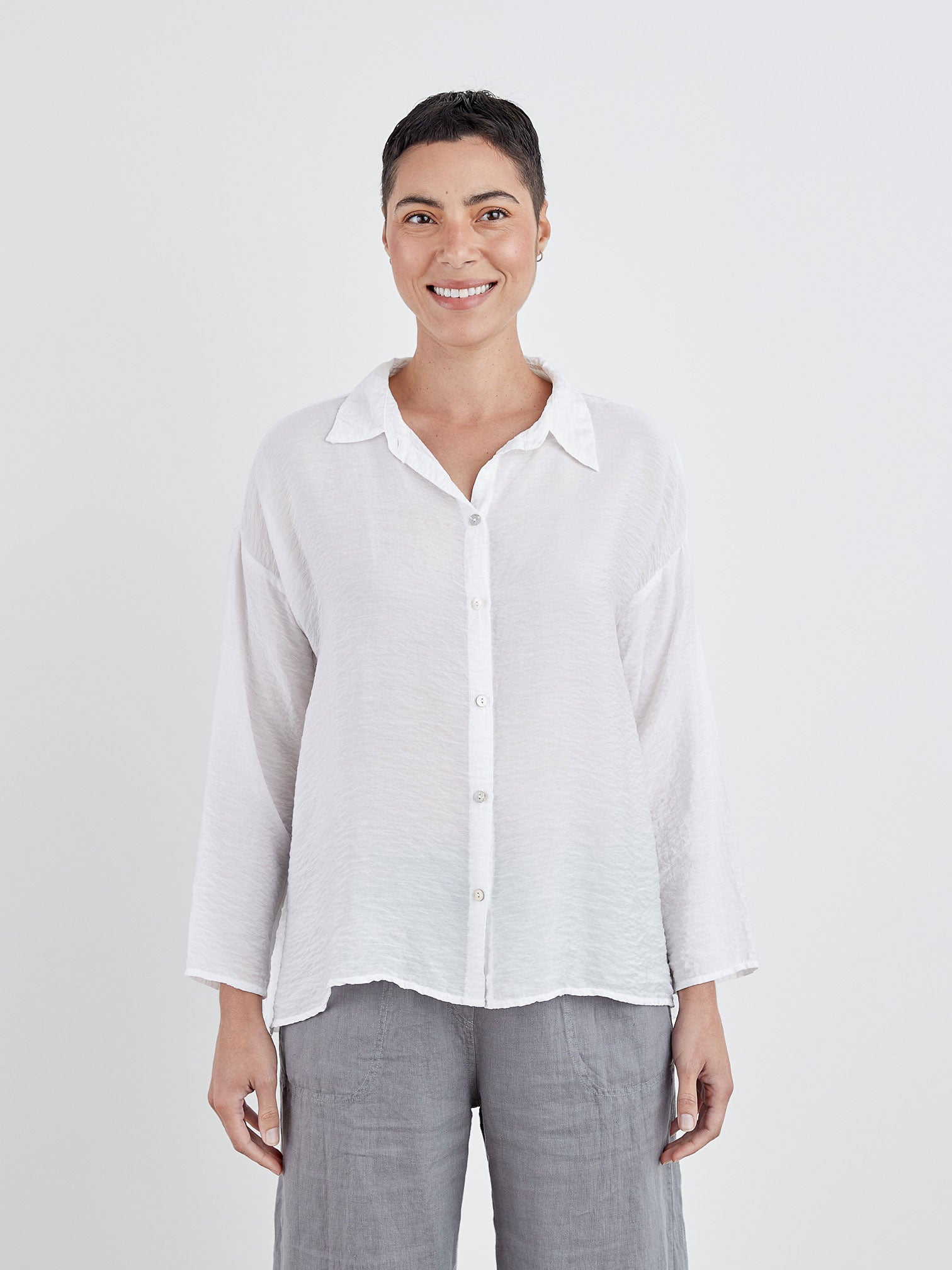 CUT LOOSE - Rayon Parachute Swing Shirt - 6216919