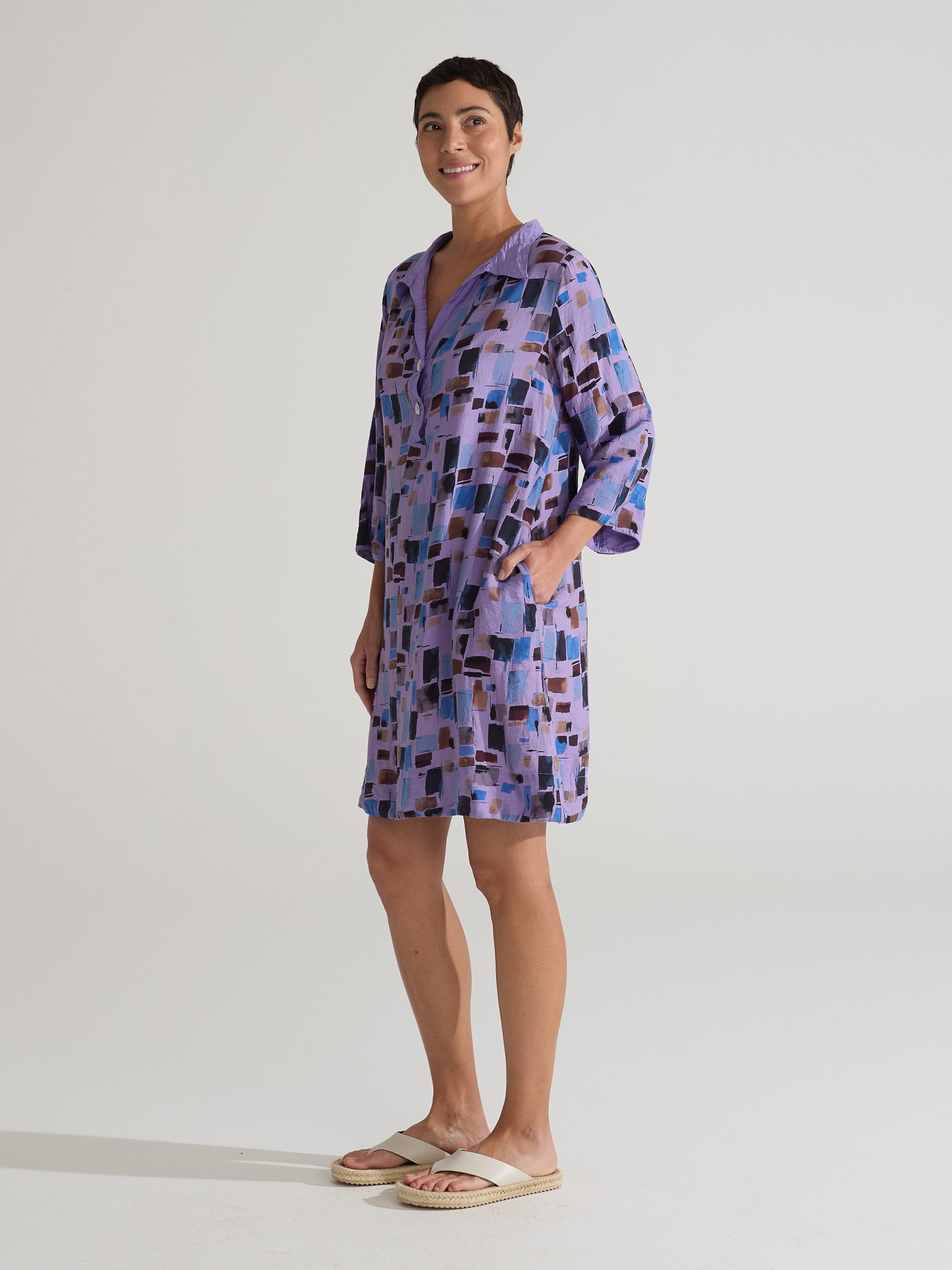 CUT LOOSE - Sea Glass Border Dress - 6231737