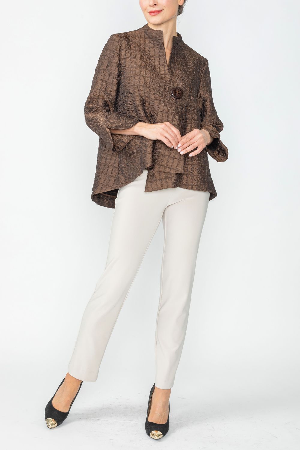 IC COLLECTION Jacket- 6288J - BROWN