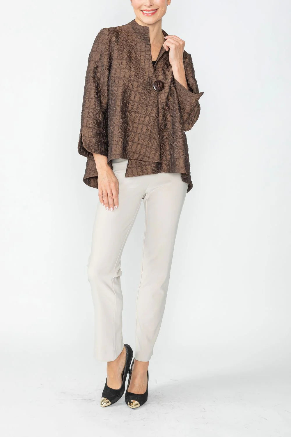 IC COLLECTION Jacket- 6288J - BROWN