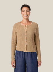 CUT LOOSE Texture Sweater Knit Crop Cardigan - 6378949