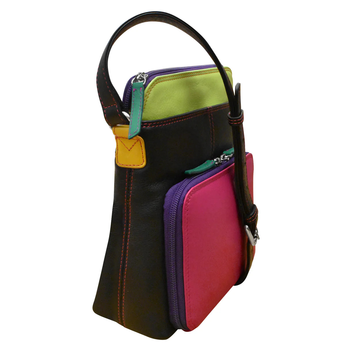 ili New York - SMALL CROSSBODY ORGANIZER - 6330 - Black Brights