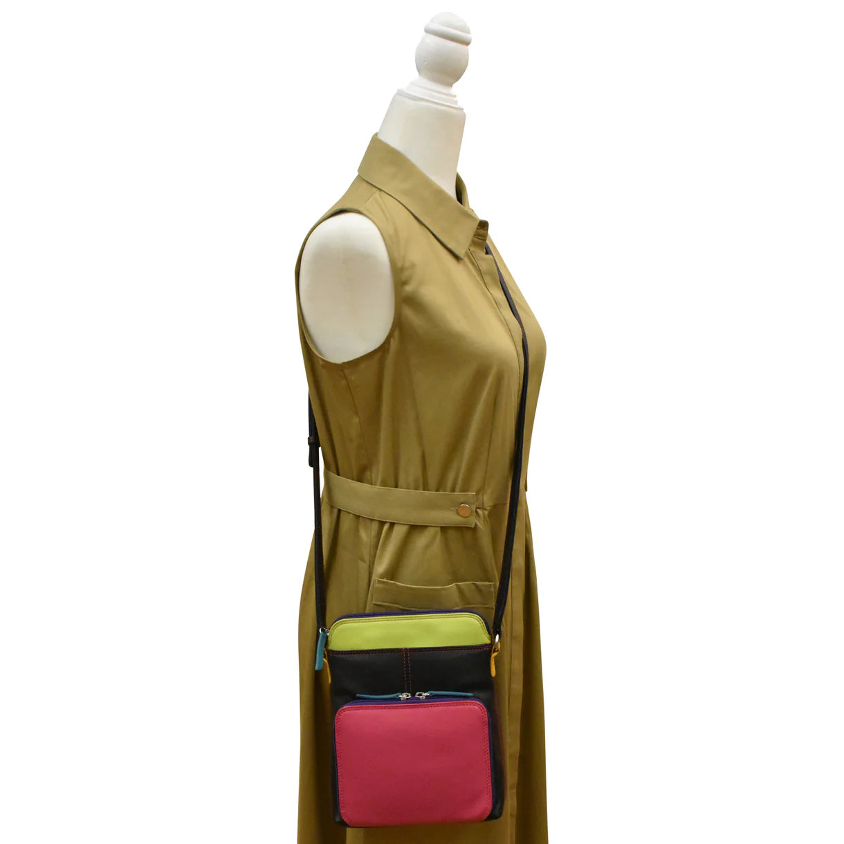 ili New York - SMALL CROSSBODY ORGANIZER - 6330 - Black Brights